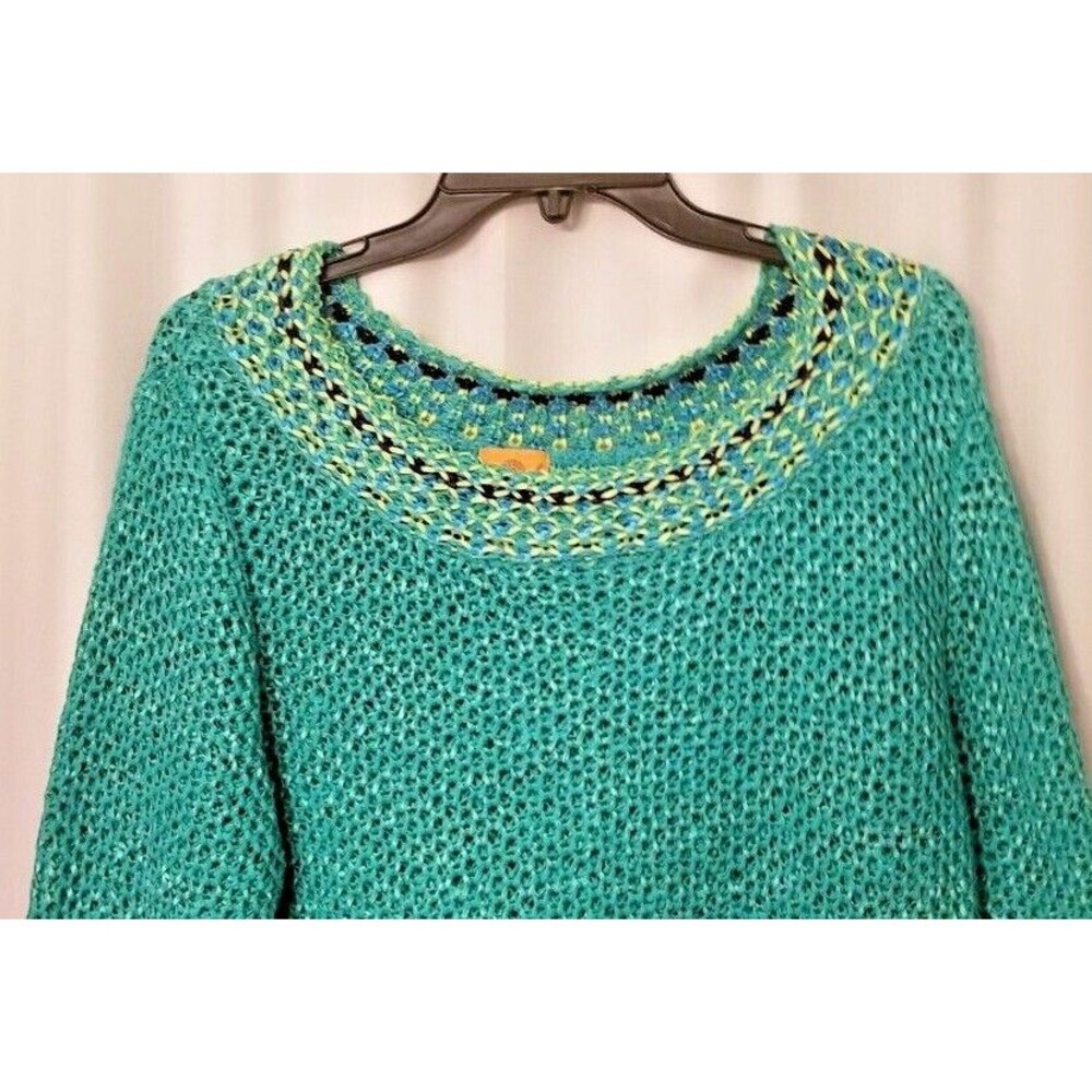 Ruby Rd. Women's Knit Sweater Top 3/4 Sleeve Open Weave Boutique Size XL